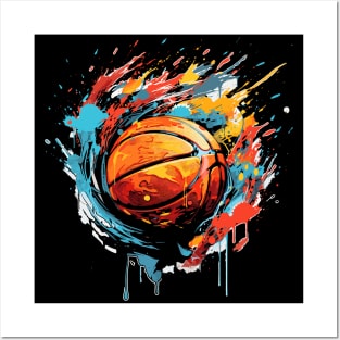 Basketball Lover Splash Graffiti Art Design Posters and Art